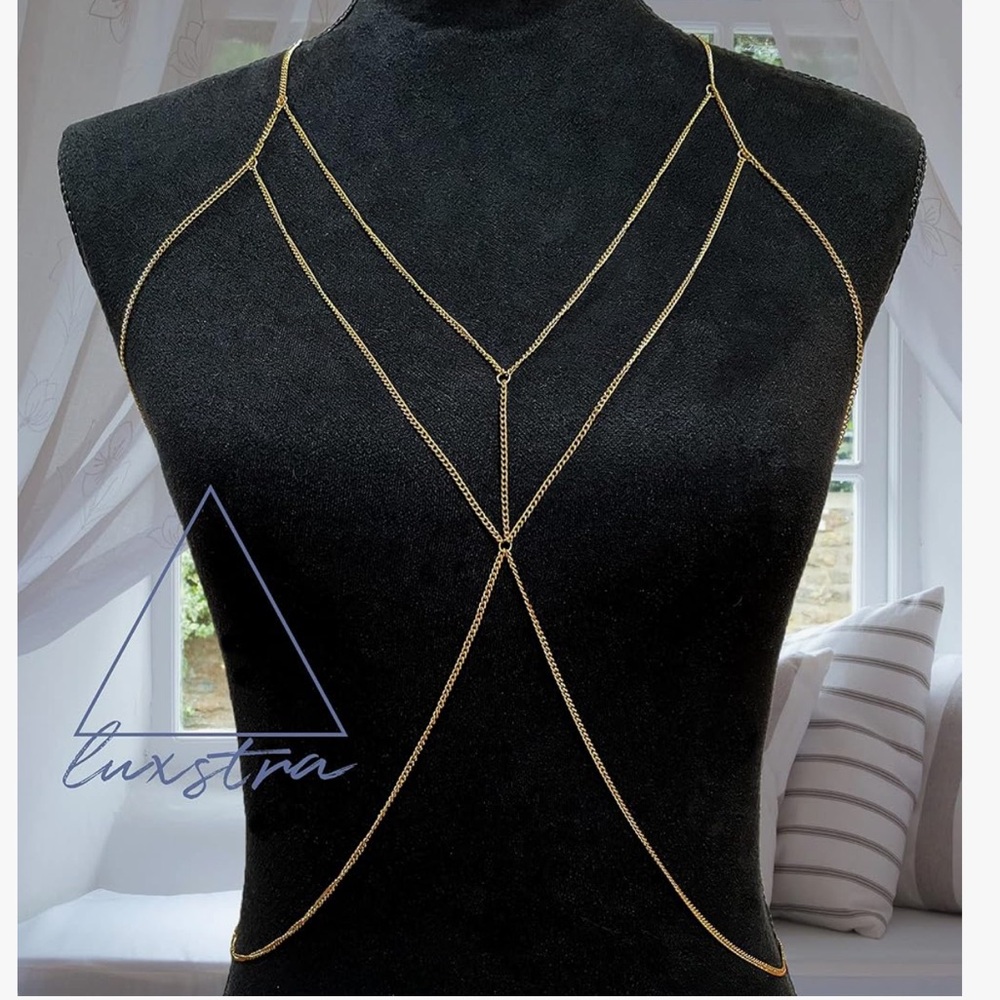 Gold and Silver Chain body chains (2)